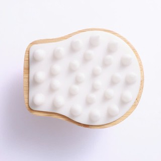 Lược Gội Đầu Silicon Tay Cầm Gỗ Sồi Cao Cấp Giảm Rụng Tóc Giúp Kích Thích Mọc Tóc Hiệu Quả - Lược Gội Dưỡng Sinh Loại 1