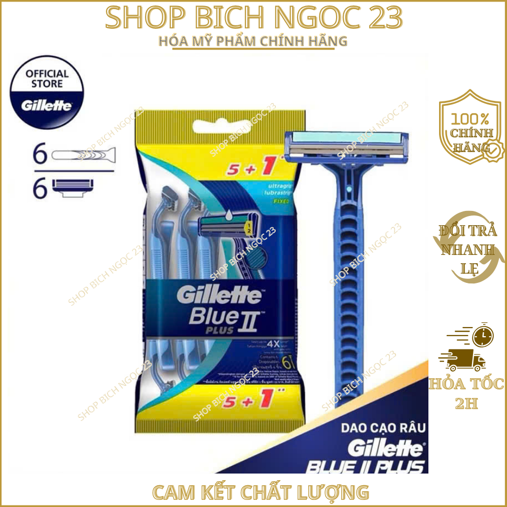 Dao cạo râu Gillette 2 lưỡi túi 5+1 cái