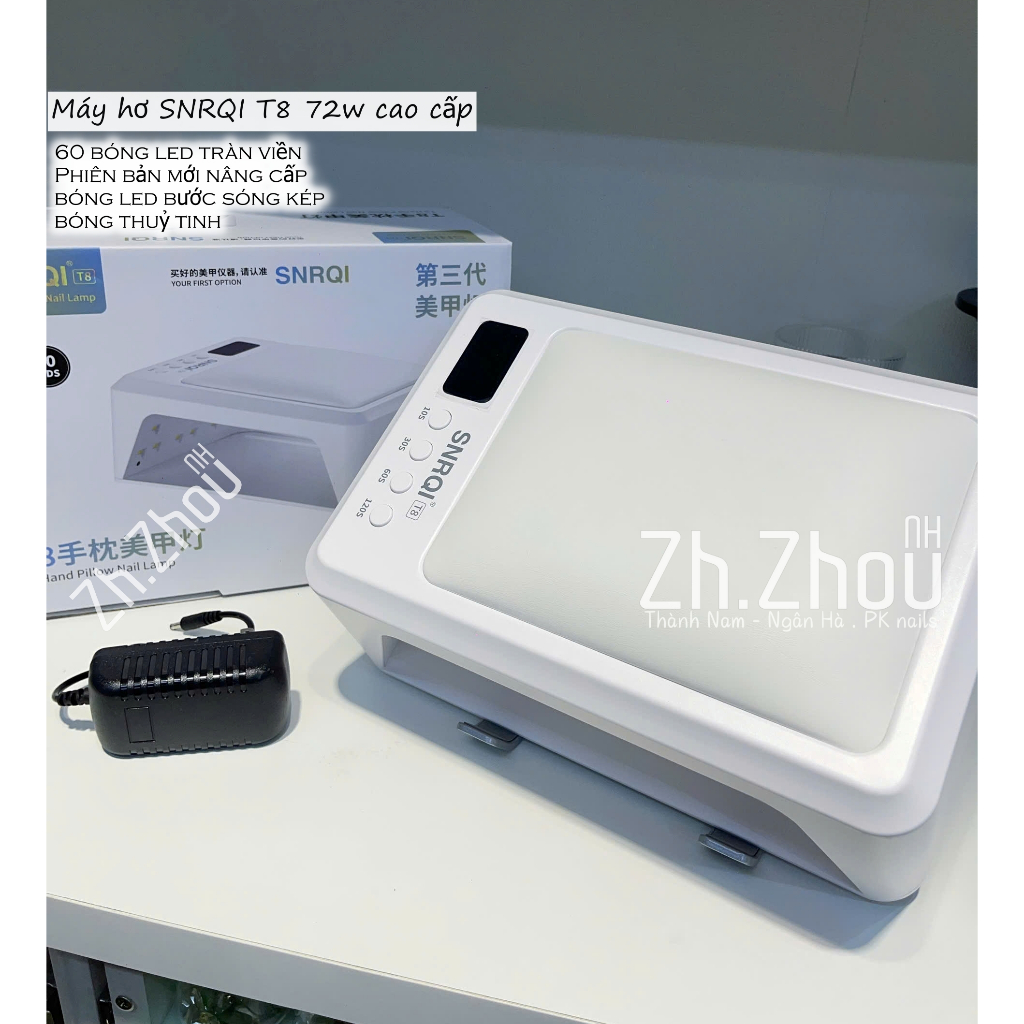 Máy Hơ T8 - 72W,máy hơ L6, máy hơ SNRQI cao cấp,máy hơ t8 bản nâng cấp, phụ kiện nail chính hãng