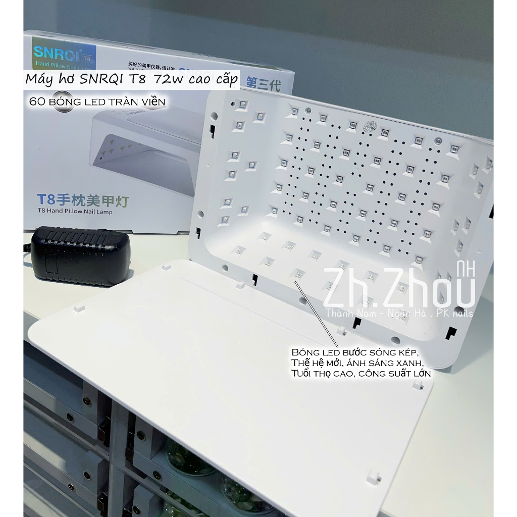 Máy Hơ T8 - 72W,máy hơ L6, máy hơ SNRQI cao cấp,máy hơ t8 bản nâng cấp, phụ kiện nail chính hãng