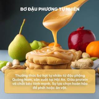Bơ Đậu Phộng 100% Ms. Hoi An - Không Đường Không Dầu - Thuần Chay Eat Clean Gym