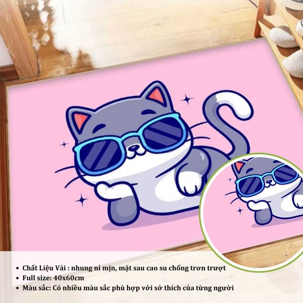 Thảm chùi chân 💖40x60cm💖 thảm lau chân 3D, tấm trải sàn An Như