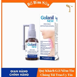 Golanil New Xịt Họng Hỗ Trợ Làm Dịu Họng, Giảm Ho Do Viêm Đường Hô Hấp Trên Chai 30ml