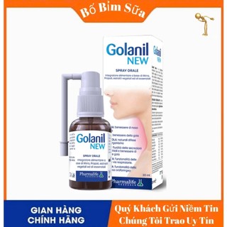 Golanil New Xịt Họng Hỗ Trợ Làm Dịu Họng, Giảm Ho Do Viêm Đường Hô Hấp Trên Chai 30ml