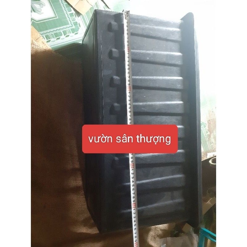 Chậu Trồng Cây Đáy Sâu 30cm x 26 x64 Màu Đen, Phù Hợp Trồng Cây Rễ Cọc, Cà Chua, Dưa,... Lót Đáy Thông Minh