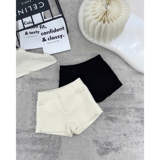 Quần sooc dạ nữ Quảng Châu Cao Cấp thiết kế cạp cao dáng ôm có lót dày dặn