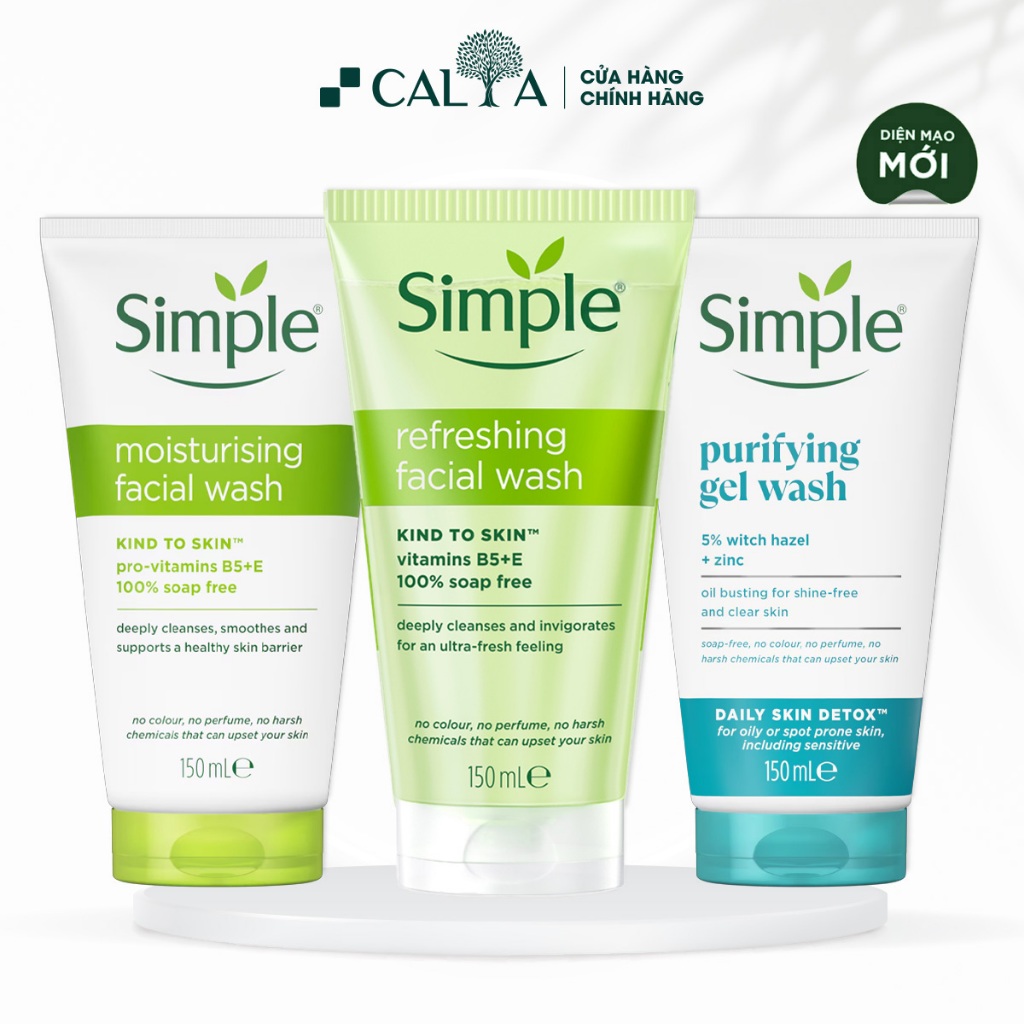 Sữa Rửa Mặt Simple Dưỡng Ẩm, Ngừa Mụn Cho Da Dầu Mụn, Nhạy Cảm - Simple ...