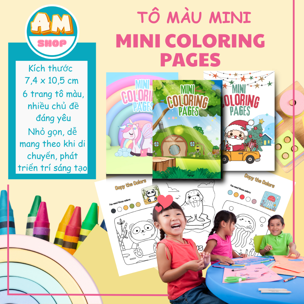 Tô Màu Mini - Mini Coloring Pages | Shopee Việt Nam