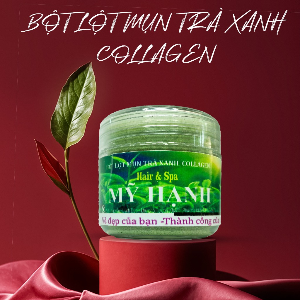 Bột lột mụn trà xanh collagen  Mỹ Hạnh ,làm sạch mụn cám mụn đầu đen,chất bả nhờn ,50g