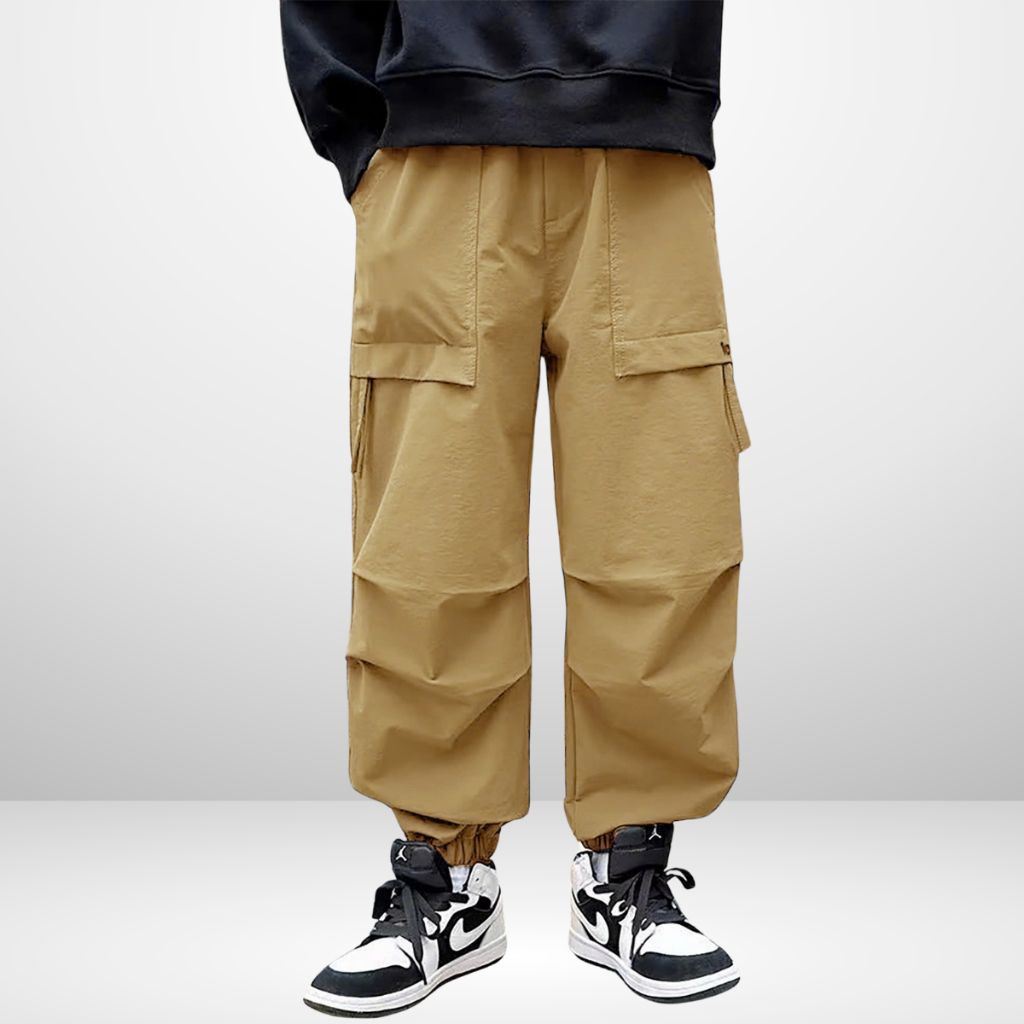 Quần Dù Ống Bo Túi Hộp Trẻ Em Phong Cách Hip Hop Cho Bé Trai Bé Gái | JJ Kids Fashion