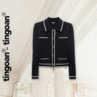 SET TWEED LEN XÙ CARDIGAN LILY ROSE JACKET TI NGOAN - ĐEN VIỀN ĐEN