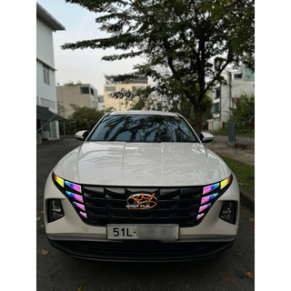 Decal dán đổi màu đèn Tucson 2022-2024 form cũ -  Decal dán mâm Tucson (Turbo) - Giá bao gồm 5 bánh