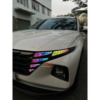 Decal dán đổi màu đèn Tucson 2022-2024 form cũ -  Decal dán mâm Tucson (Turbo) - Giá bao gồm 5 bánh