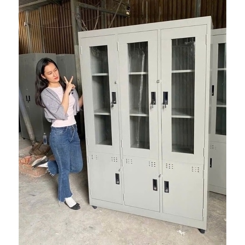 Tủ hồ sơ kính đựng tài liệu văn phòng và trường học.