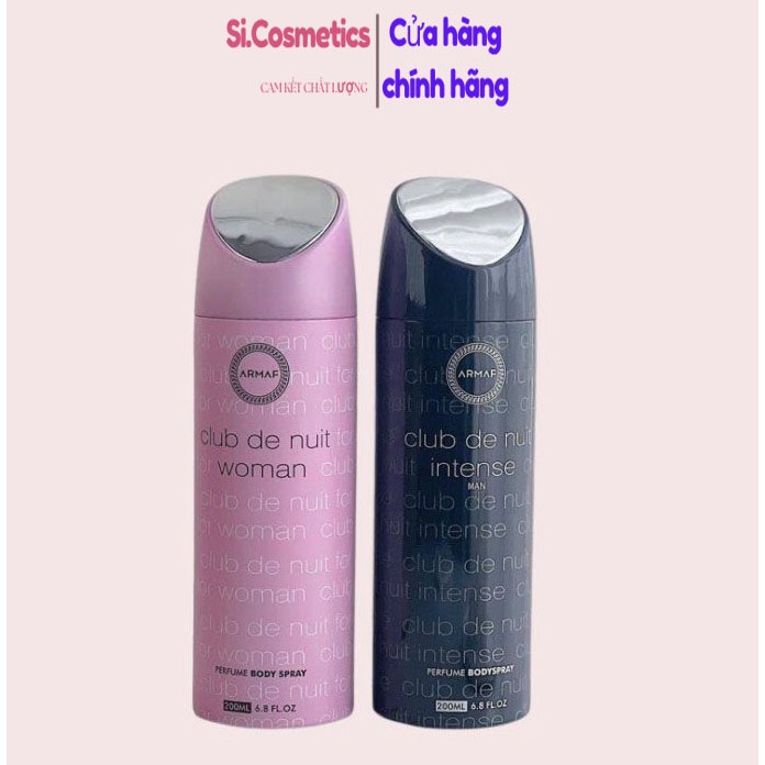 Xịt Thơm Toàn Thân Armaf Club De Nuit 200ml - Nam/Nữ - Xịt Body / Xịt Khử Mùi Toàn Thân Nước Hoa Sang Trọng