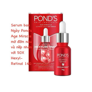 Serum ban đêm Pond's Age Miracle mờ đốm nâu và nếp nhăn với 50X Hexyl-Retinol 14G
