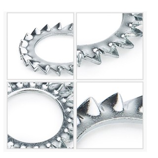 (Thép mạ) M4-M16 Long đen gai , long đen xước thép mạ