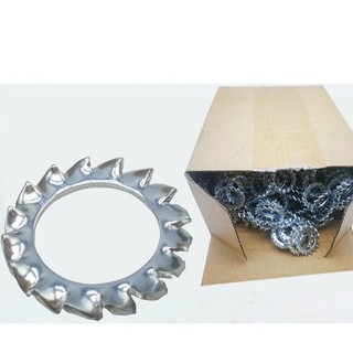 (Thép mạ) M4-M16 Long đen gai , long đen xước thép mạ