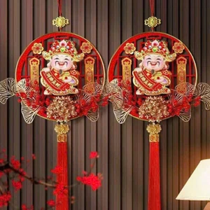 VÒNG TREO THẦN TÀI LẮC LƯ ĐÍNH HOA PHIÊN BẢN TIẾNG VIỆT 38cm
