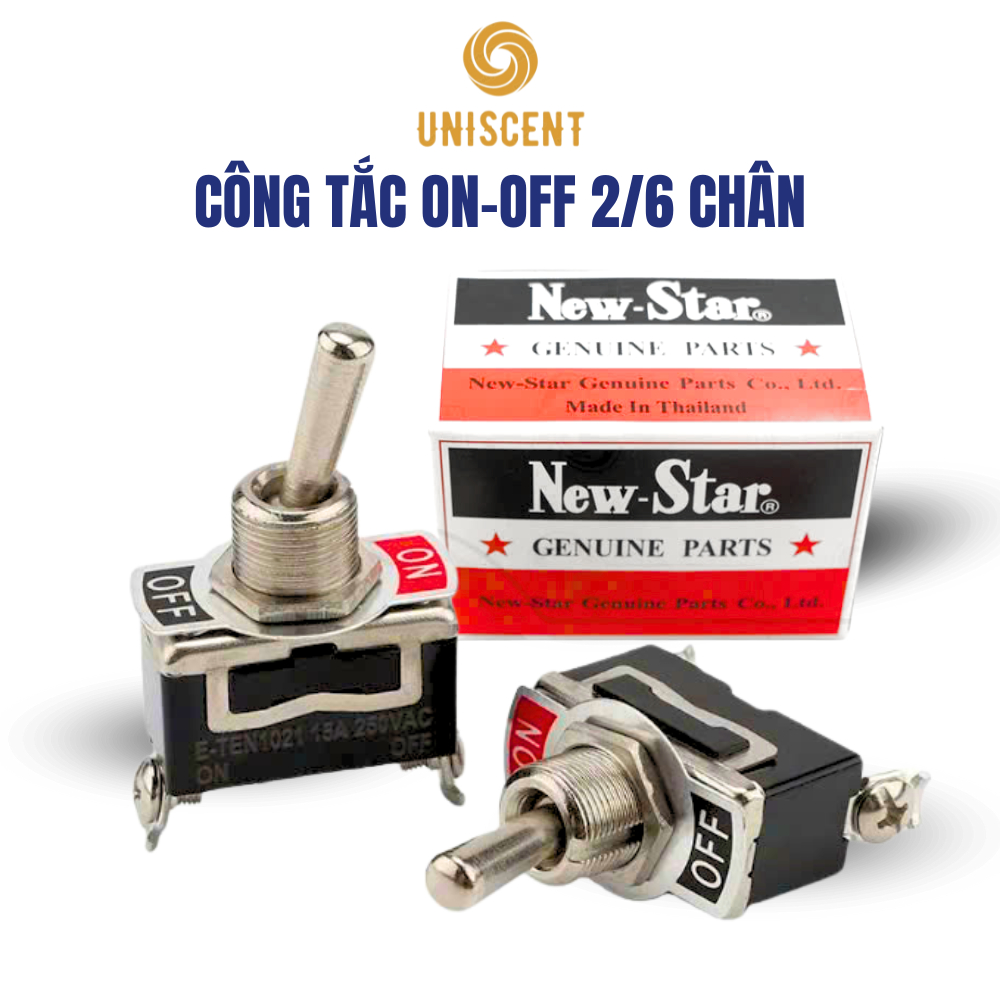 Công Tắc Đèn Trợ Sáng/ Công Tắc On/Off 2 Chân C511B/ Công Tắc Gạt 6 Chân C523B- MADE IN THAILAND