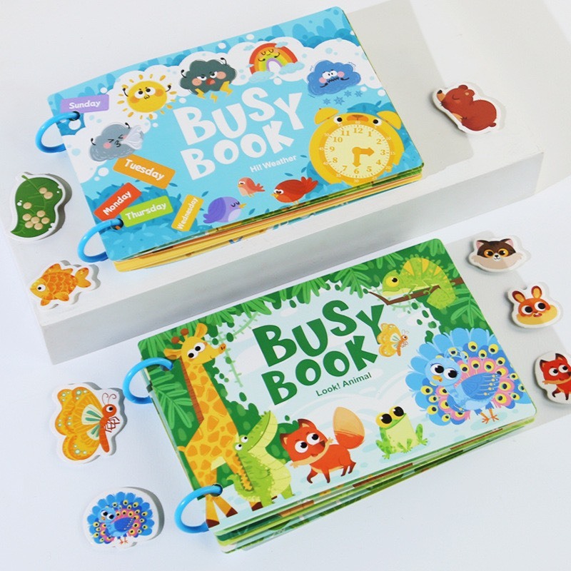 Sách Học Liệu Bóc Dán Montessori Thông Minh, Đồ Chơi Giáo Dục Sớm Cho Bé Kích Thích Não Bộ
