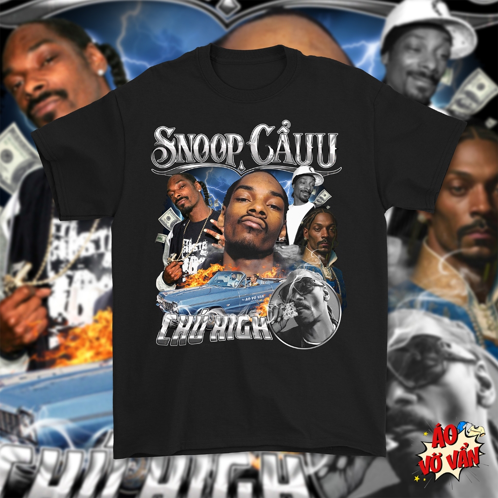 Actual Fact Snoop Dogg Tropical Collage T-Shirt Hip Hop Rappeur T-Shirt