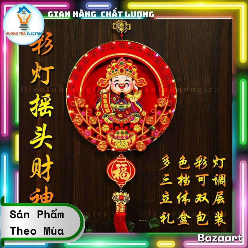 [Hàng loại 1] LIỄN NHUNG ÔNG THẦN TÀI CÓ ĐÈN KHÔNG LẮC- Sang Trọng & Ý Nghĩa – Kêu Gọi Tài Lộc Cho Gia Chủ