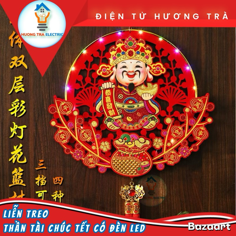[Hàng loại 1] LIỄN NHUNG ÔNG THẦN TÀI CÓ ĐÈN KHÔNG LẮC- Sang Trọng & Ý Nghĩa – Kêu Gọi Tài Lộc Cho Gia Chủ
