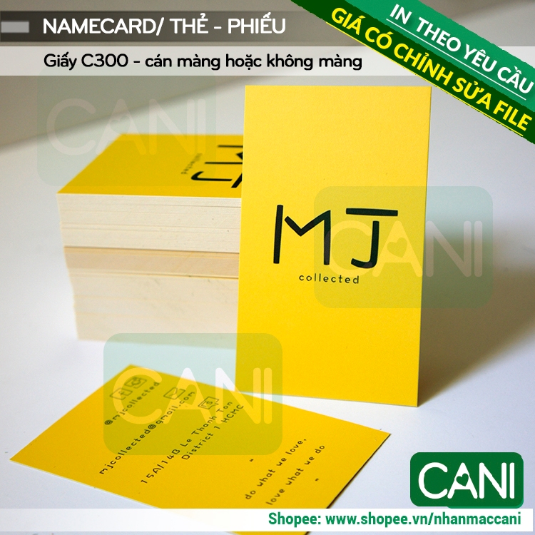 500c Namecard in theo yêu cầu Thẻ tích điểm Thẻ giấy Voucher Card Thank you Phiếu Liệu trình In Nailbox