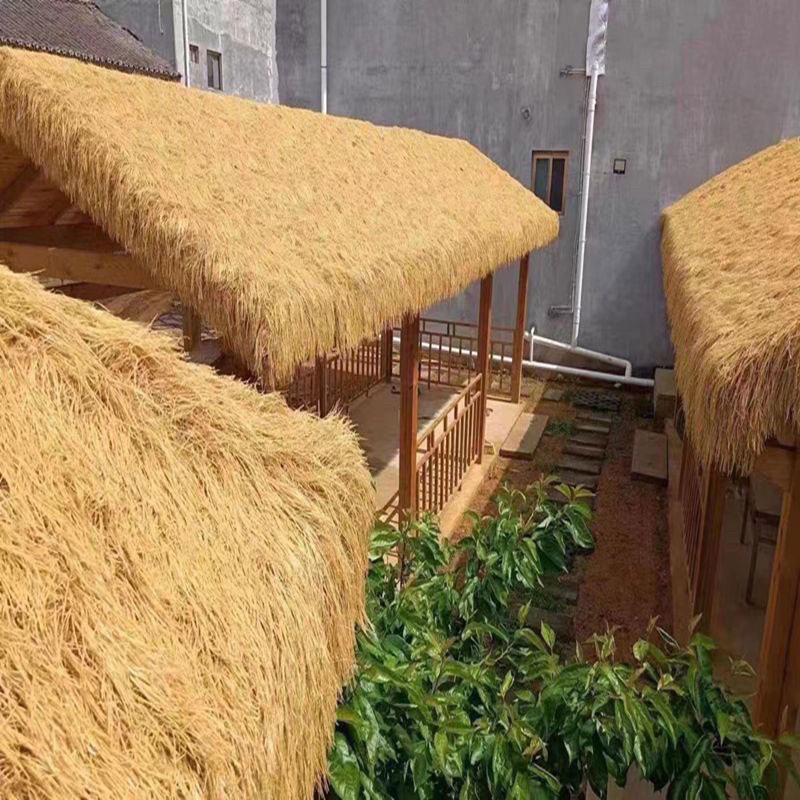 Combo 20m2(1 x 20m) Rơm vàng nhân tạo lợp mái nhà, quán cà phê, khu nghỉ dưỡng và lều trại