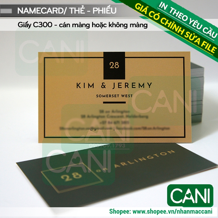 500c Namecard in theo yêu cầu Thẻ tích điểm Thẻ giấy Voucher Card Thank you Phiếu Liệu trình In Nailbox