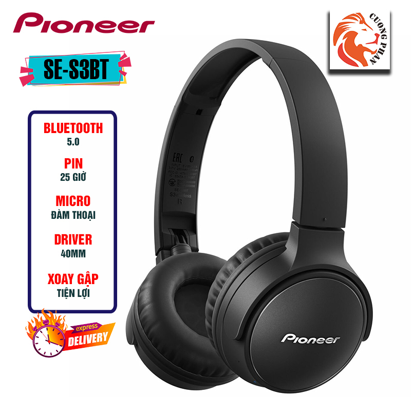 Ảnh Tai Nghe Chụp Tai Bluetooth PIONEER SE-S3BT. Driver 40mm - Pin 25 Tiếng - Cá Tính & Nổi Bật 1