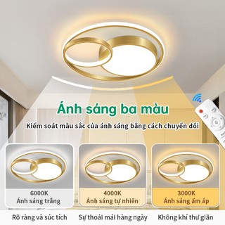 【COD】Đèn trần phòng khách💖đèn ốp trần 3 màu 💖Đèn trang trí trần vuông / tròn