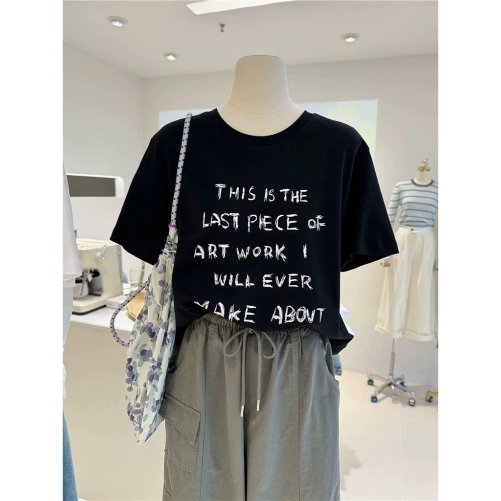 Áo thun nữ tay ngắn dáng rộng in hình ngộ nghĩnh JULY FASHION, Áo phông nữ chất Cotton dày dặn thấm hút mồ hôi