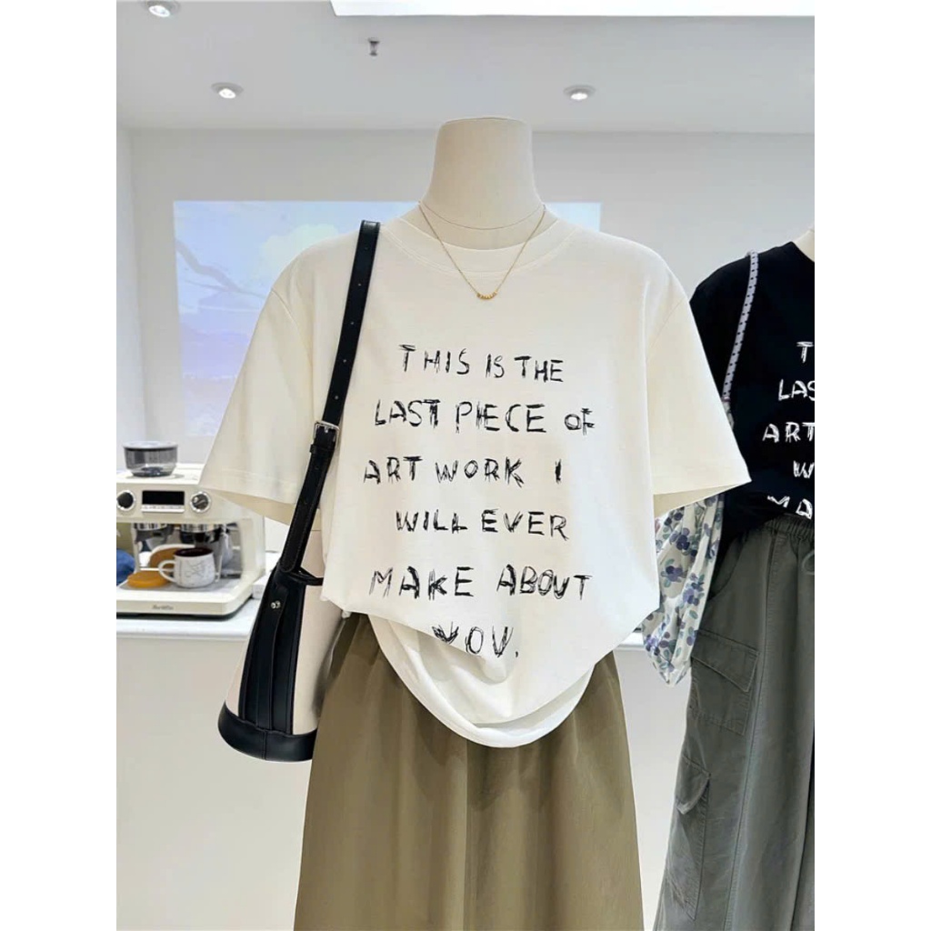 Áo thun nữ tay ngắn dáng rộng in hình ngộ nghĩnh JULY FASHION, Áo phông nữ chất Cotton dày dặn thấm hút mồ hôi