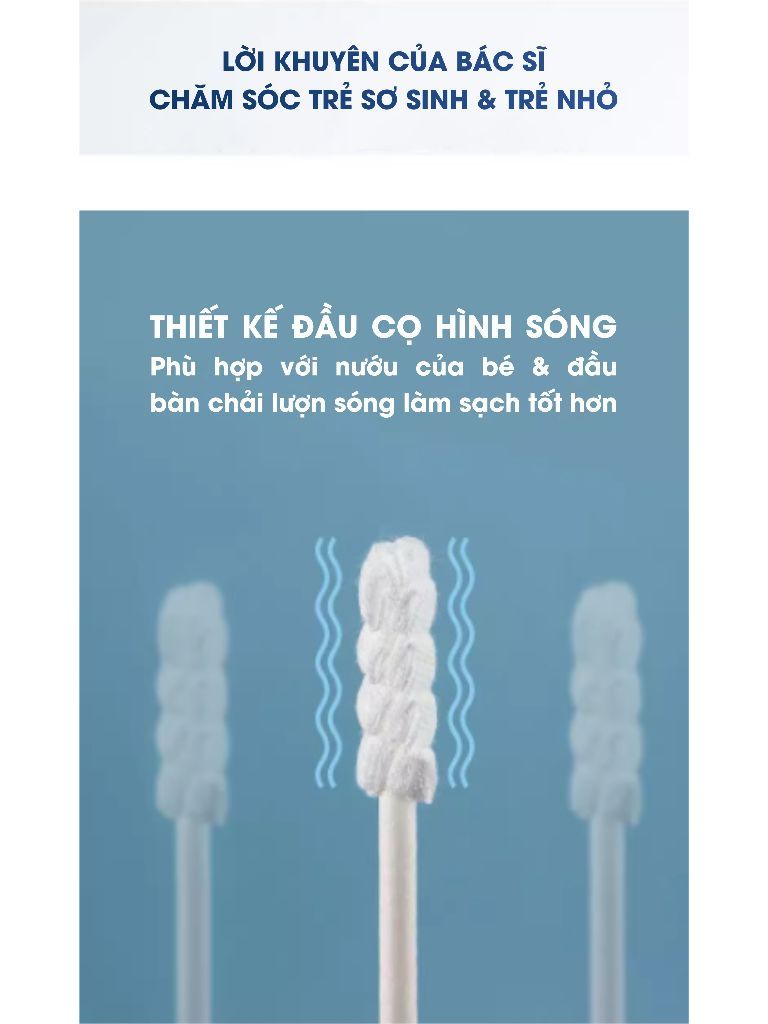 Ảnh Hộp 30 Que Gạc Rơ Lưỡi Cho Bé Sơ Sinh & Trẻ Nhỏ EmmaKids Siêu Mềm, Làm Sạch Dịu Nhẹ, An Toàn, Tiện Lợi IQKAO 3