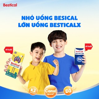 Canxi Sinh Học Bestical và BesticalX - Bổ sung Canxi, vitamin D3, K2, Hỗ trợ chắc khỏe xương, phát triển chiều cao - FB