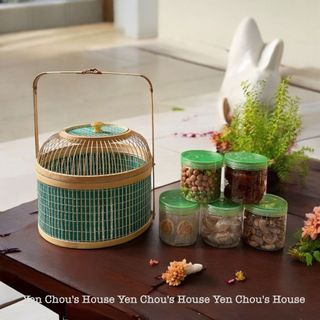 Giỏ tre trang trí tự nhiên và gần gũi có tay cầm