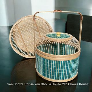 Giỏ tre trang trí tự nhiên và gần gũi có tay cầm