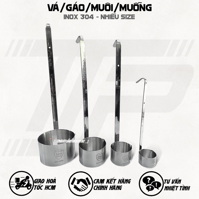 Vá Gáo Muỗng Muôi Inox 304 Nhiều Kích Cỡ | Shopee Việt Nam