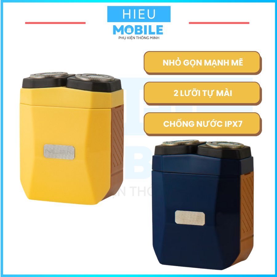 Máy cạo râu nhỏ gọn, 2 lưỡi tự mài, chống nước, hộp đẹp NLEN Mini Bully ...