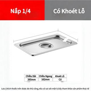 Nắp inox Có khoét lỗ đựng thạch topping trà sữa chất liệu inox nhiều kích thước Chubby Chef