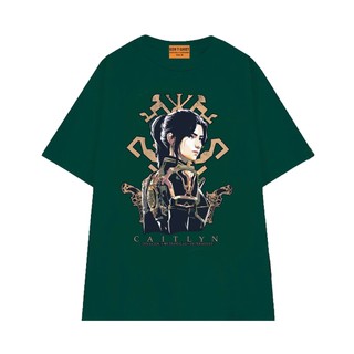 Áo Thun Liên Minh Huyền Thoại NGỐ TEE Arcane Caitlyn Form Unisex Rộng Rãi Thoáng Mát