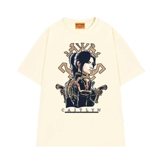 Áo Thun Liên Minh Huyền Thoại NGỐ TEE Arcane Caitlyn Form Unisex Rộng Rãi Thoáng Mát