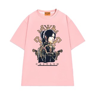 Áo Thun Liên Minh Huyền Thoại NGỐ TEE Arcane Caitlyn Form Unisex Rộng Rãi Thoáng Mát