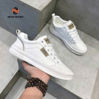 [ NEAN SHOES ] Giày Sneaker Nam NEAN Shoes Da Cao Cấp Đế Cao Su Đúc 4 Màu Nâu Đen Kem Trắng