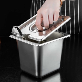 Nắp inox Có khoét lỗ đựng thạch topping trà sữa chất liệu inox nhiều kích thước Chubby Chef