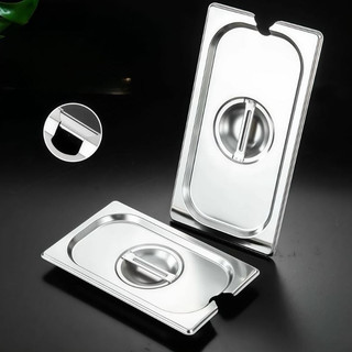 Nắp inox Có khoét lỗ đựng thạch topping trà sữa chất liệu inox nhiều kích thước Chubby Chef