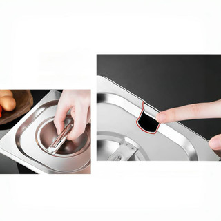 Nắp inox Có khoét lỗ đựng thạch topping trà sữa chất liệu inox nhiều kích thước Chubby Chef