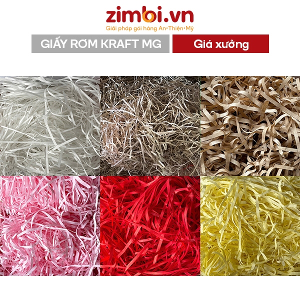 1kg Giấy rơm kraft, giấy vụn lót hộp quà, giấy lót hộp yến - Màu trắng ...